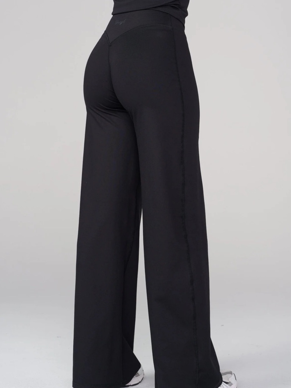 young la reset wide leg leggings - black